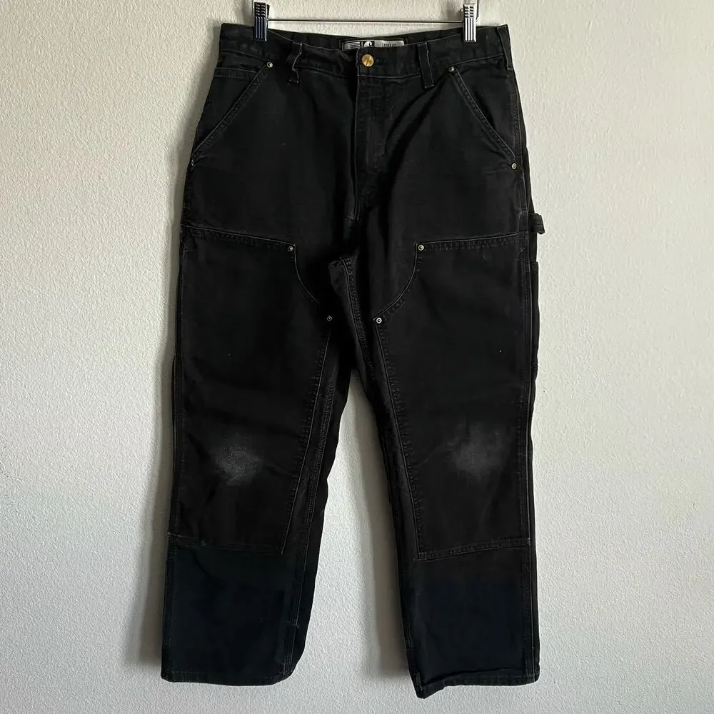 Carhartt B01 BLK black double knee work wear carpenter pants
